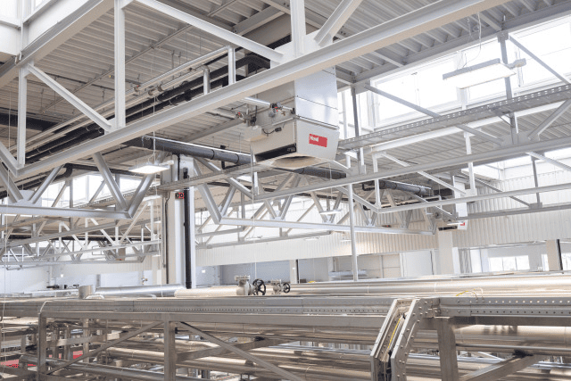 生产车间在冬季和夏季的室内气候方面都有着非常特殊的要求。